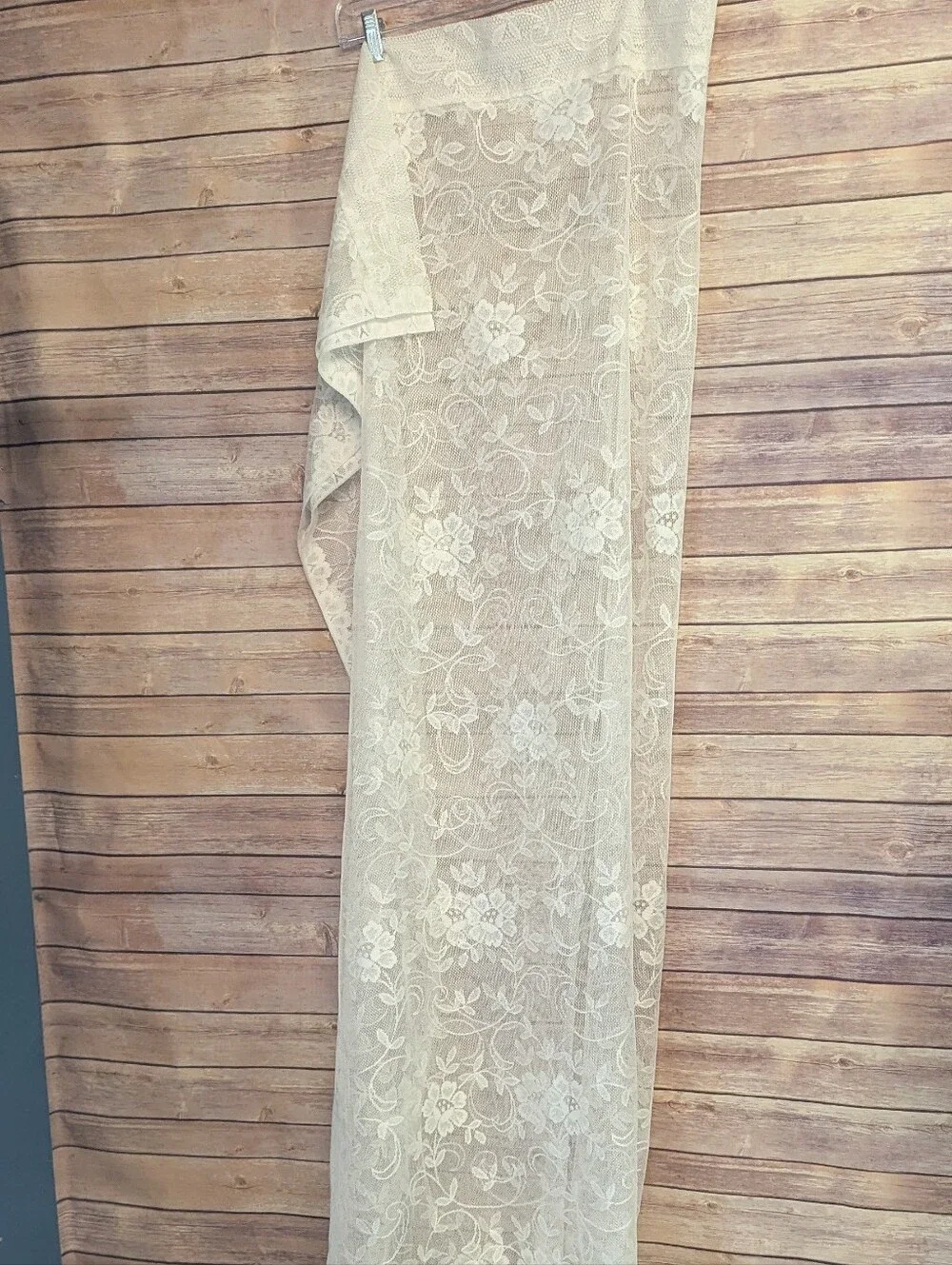 Three Vintage Lace Floral Lace Sheer Panels